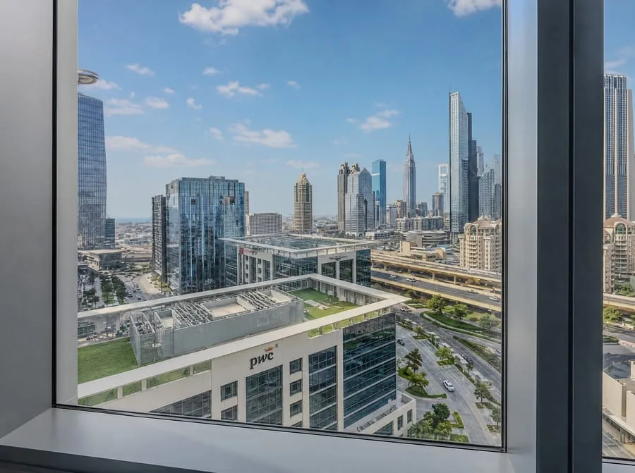 Delivered listing view from The office under construction in Business Bay