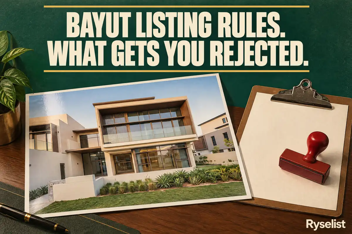 Cover poster: Bayut listing requirements: what gets a listing accepted in 2026