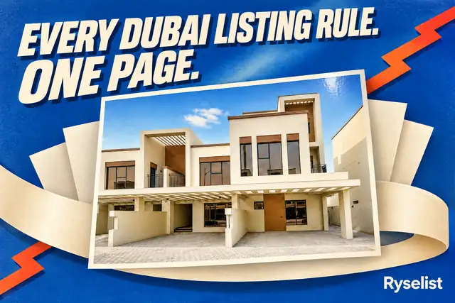 Cover poster: Dubai listing rules: Bayut, Property Finder, Dubizzle and Trakheesi