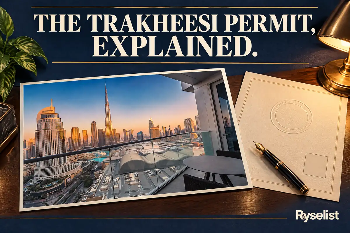 Cover poster: Trakheesi permit guide: how Dubai agents get an ad permit in 2026