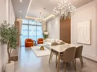 Avizeli oturma ve yemek odası
