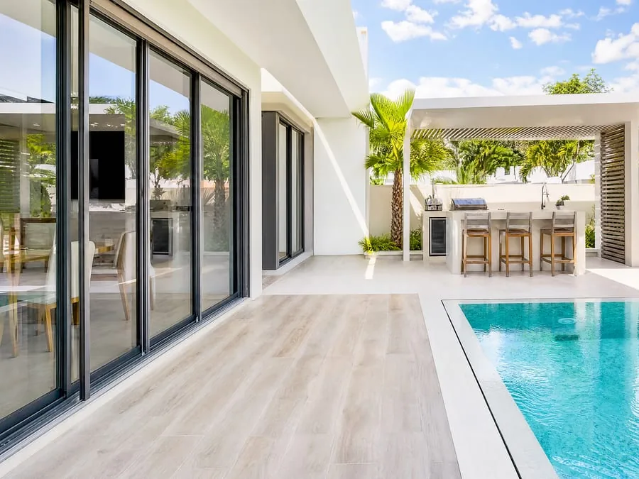 Poolside terrace, finished listing photo