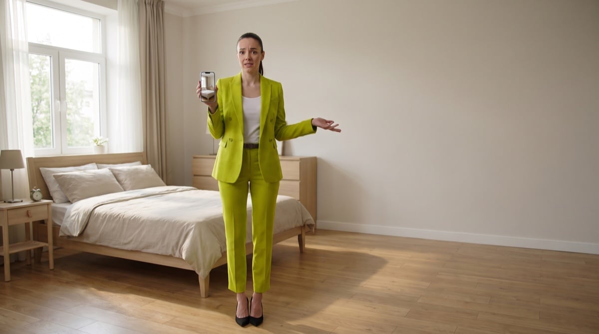 Common filming mistake: only part of the room is visible