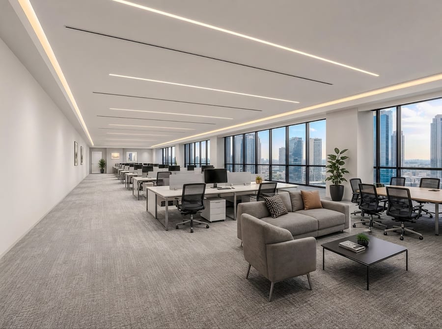 The office under construction